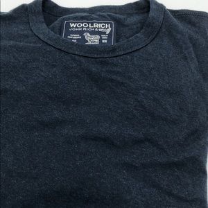 Vintage woolrich john rich & bros sweater Men’s Large Blue With elbow Patch